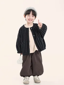 Boys' Coat Autumn New Style Children's Korean Jacquard Top Small Children's Korean Spring and Autumn Jacket