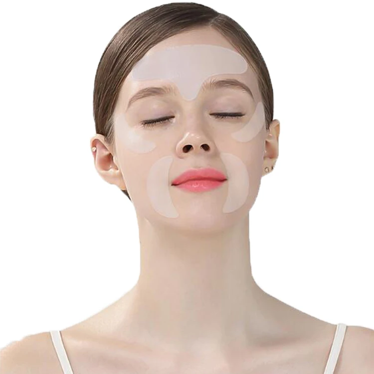 Transparent Overnight Anti Aging Patches Set Reusable Face Skin Care Medical Silicone Sleeping Patches for Wrinkles