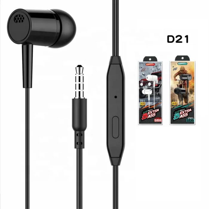 Cheap Price D21 Headset Handsfree Headphone for Android Mobile  Universal Wired Earphones With Micrphones
