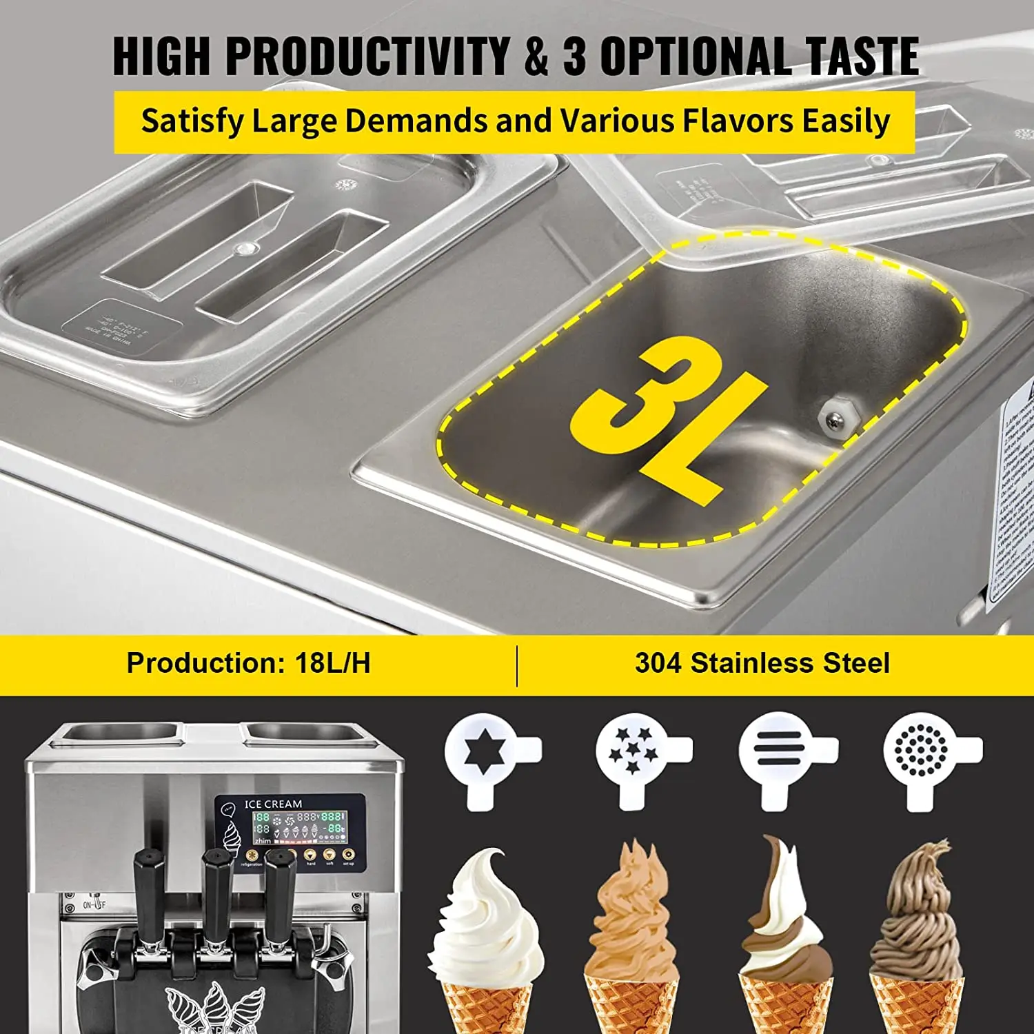 Energy Saving McDonald's Ice Cream Machine for Yogurt Milk Chocolate Fruit Water Corn Nuts-New and Used Condition - Image 4