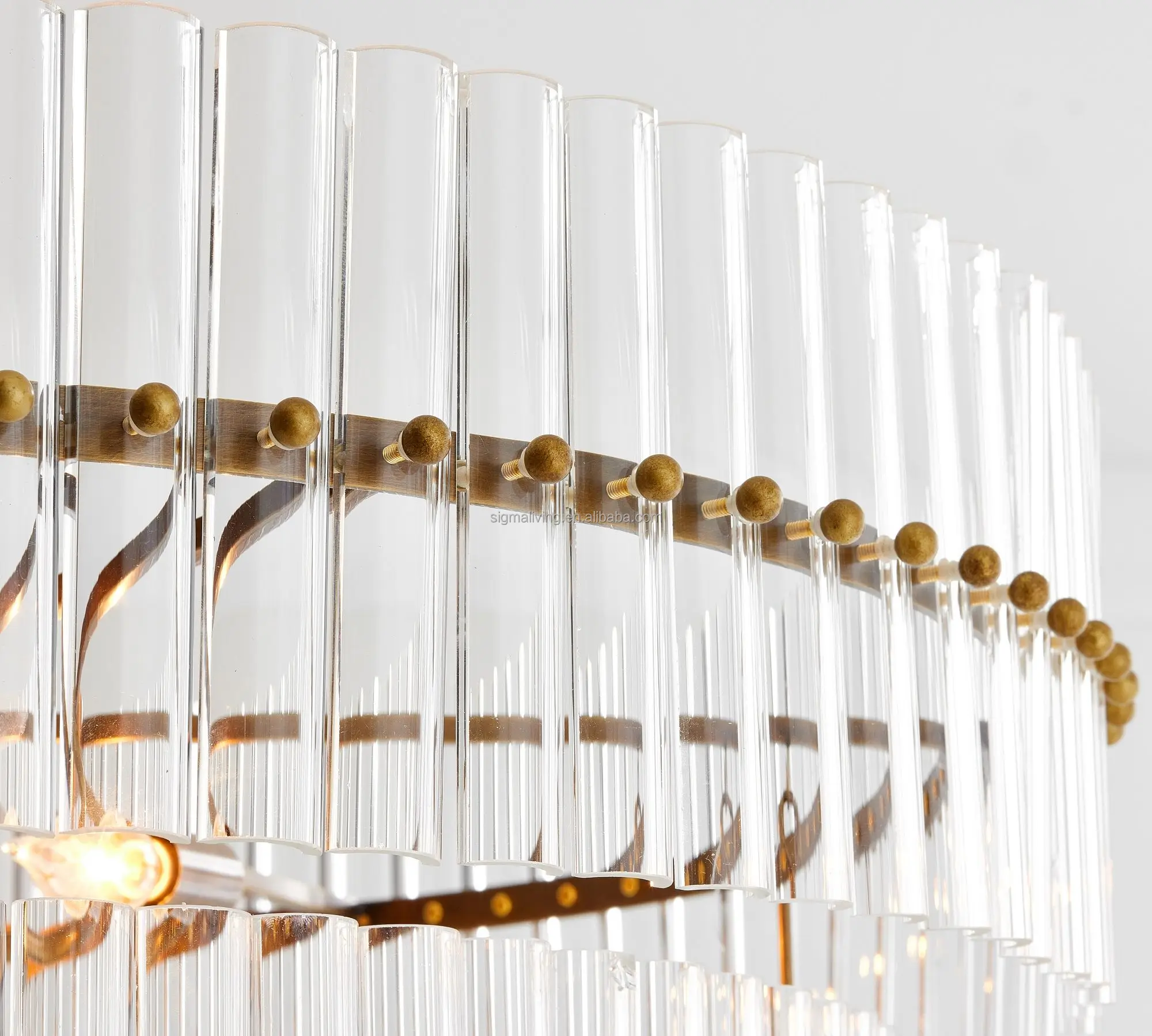 chandelier light luxury light iron crystal round chandelier