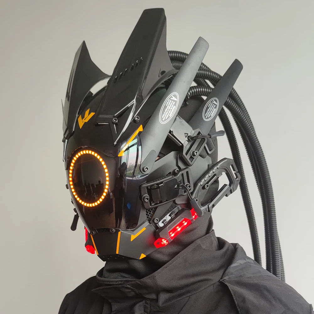 Nuova Treccia Tubolare Maschera Cyberpunk Nera Ala Rotonda Luce Led Maschera  Emette Luce Cosplay Attrezzatura Fantascientifica Festival Musicale Feste  (sei Colori Disponibili), Migliori Offerte Giornaliere Oggi