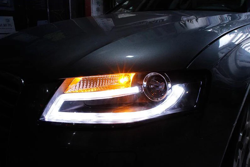 AKD Car Styling for A4 Headlights 2009-2012 A4L B8 Sedan Headlight DRL Hid Head Lamp Angel Eye Bi Xenon Beam Accessories