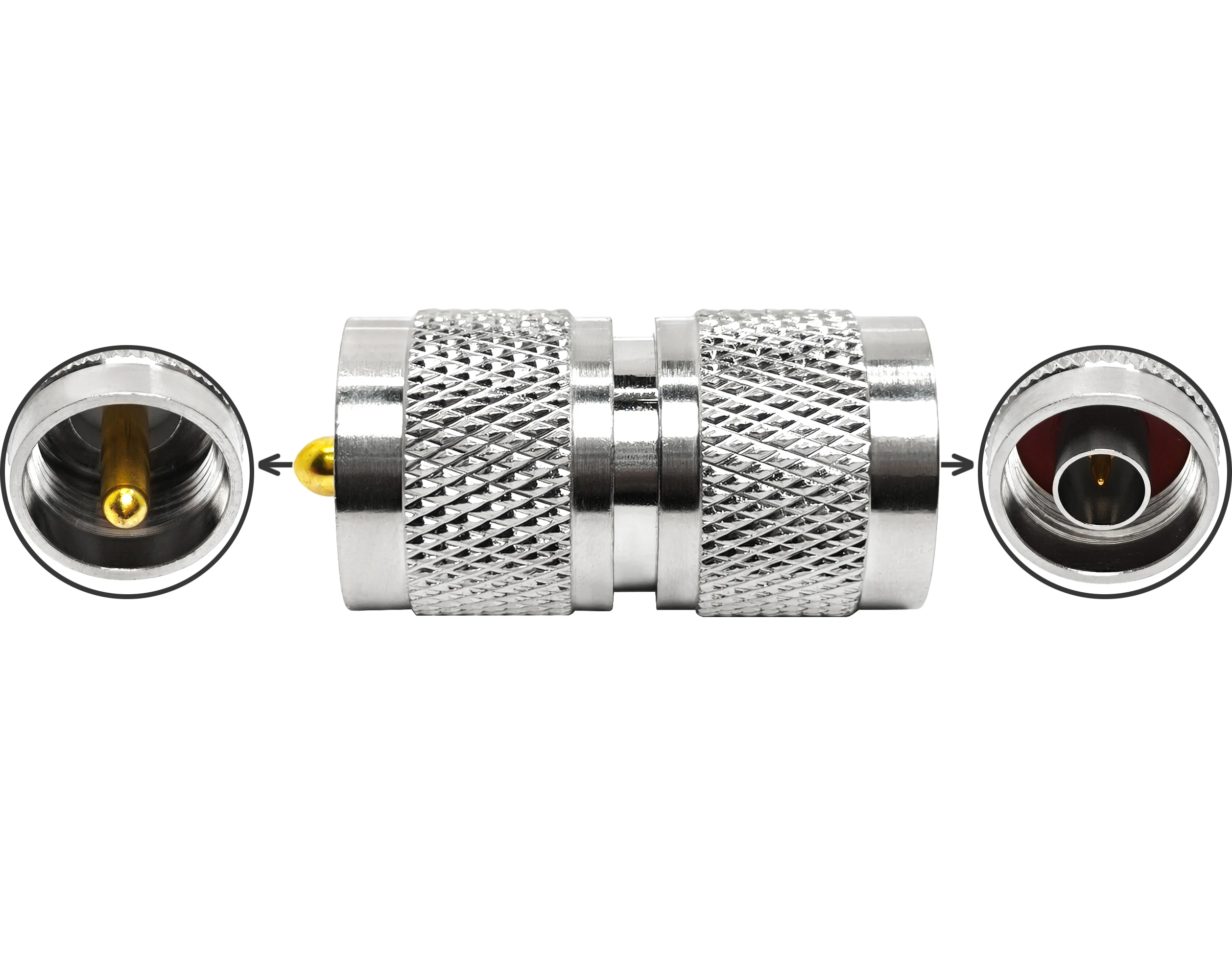 RF 50ohm Cable Adapter N Male to PL259 UHF Male Plug Coaxial Connector UHF-N JJ/JK/KK/KJ Series Adaptor