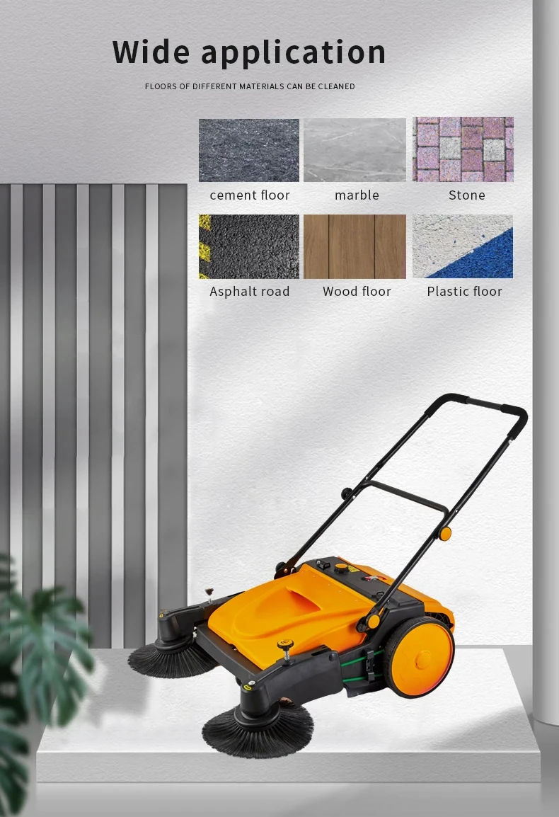 Manual Push Floor Sweeper S480,660mm Working Width For Sale - Buy ...