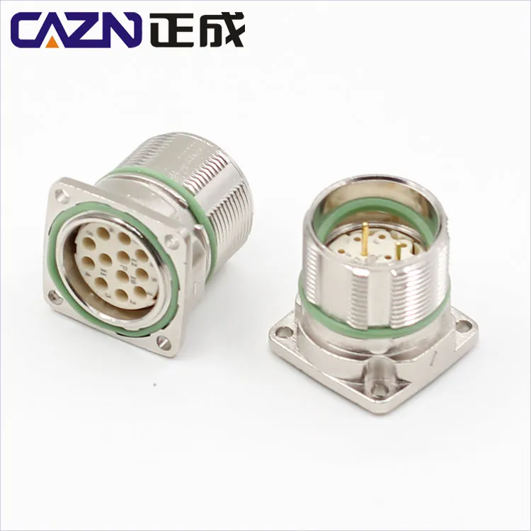 M23 Metal Shield Socket  KUKA Robotic Arm Connector 6 7 9 12 17pin Logistics Sorting Robot M23 signal Connector