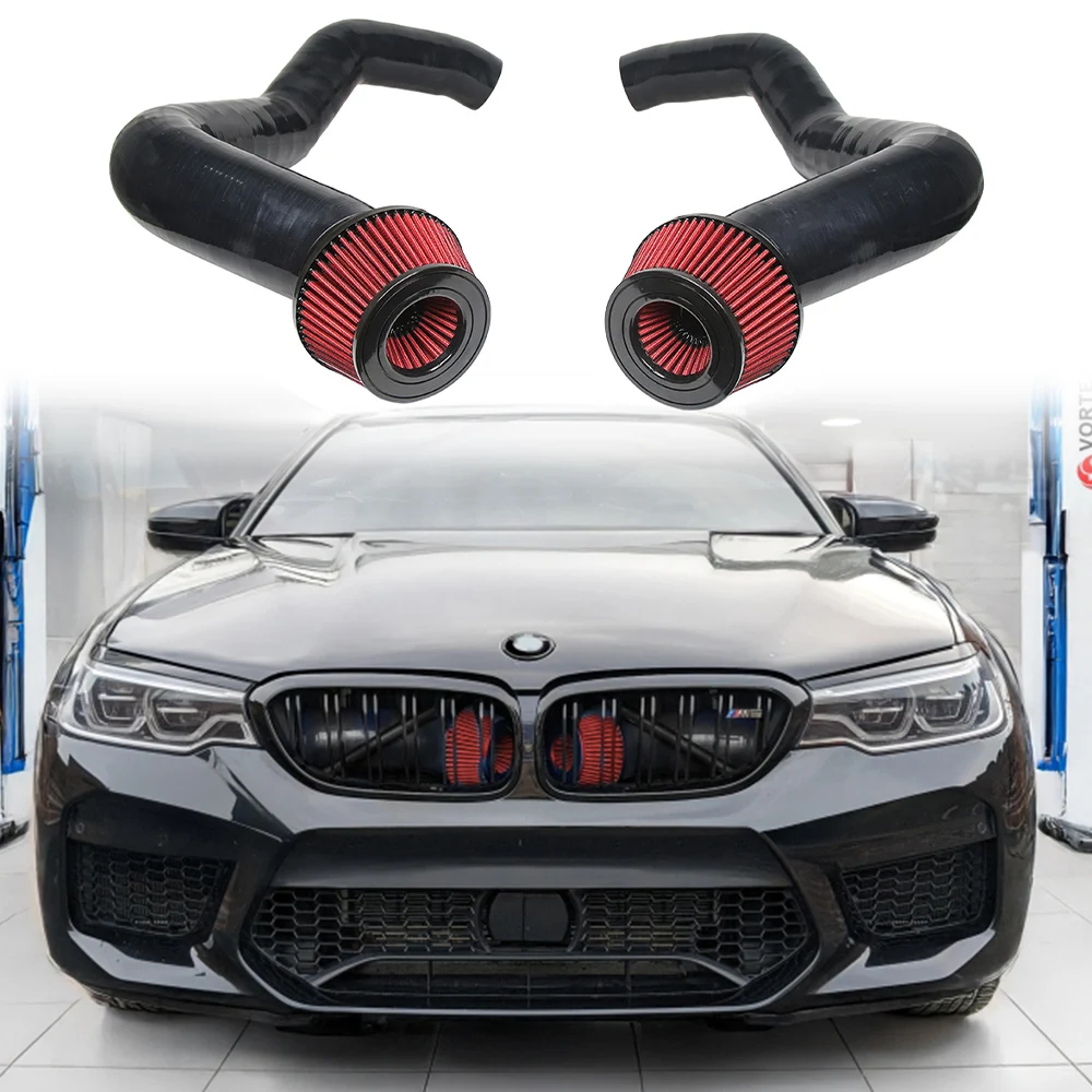 2018+ BMW M5 M8 G90 F90 F91 F92 F93 M550I M850I G15 G30 S63R S63TU4 Silicone Front Mount Intake