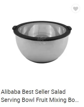 Cooking Baking Mixing Bowl with Vegetable Food Fruit Graters Lid Silicone Bottom Set - Stainless Steel Serving Bowl Salad Bowl