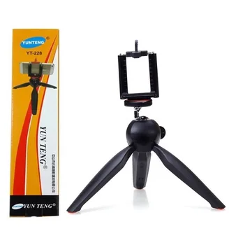 Yunteng YT-228 Mini Universal Tripod Lightweight Tripod Stand Mount for Cellphone iPhone 6 7 8 Dslr Desktop Selfie Bracket