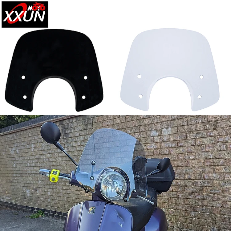 XXUN Motorcycle Windshield Windscreen Wind Deflector for Piaggio Vespa GTS250 GTS300 All Years