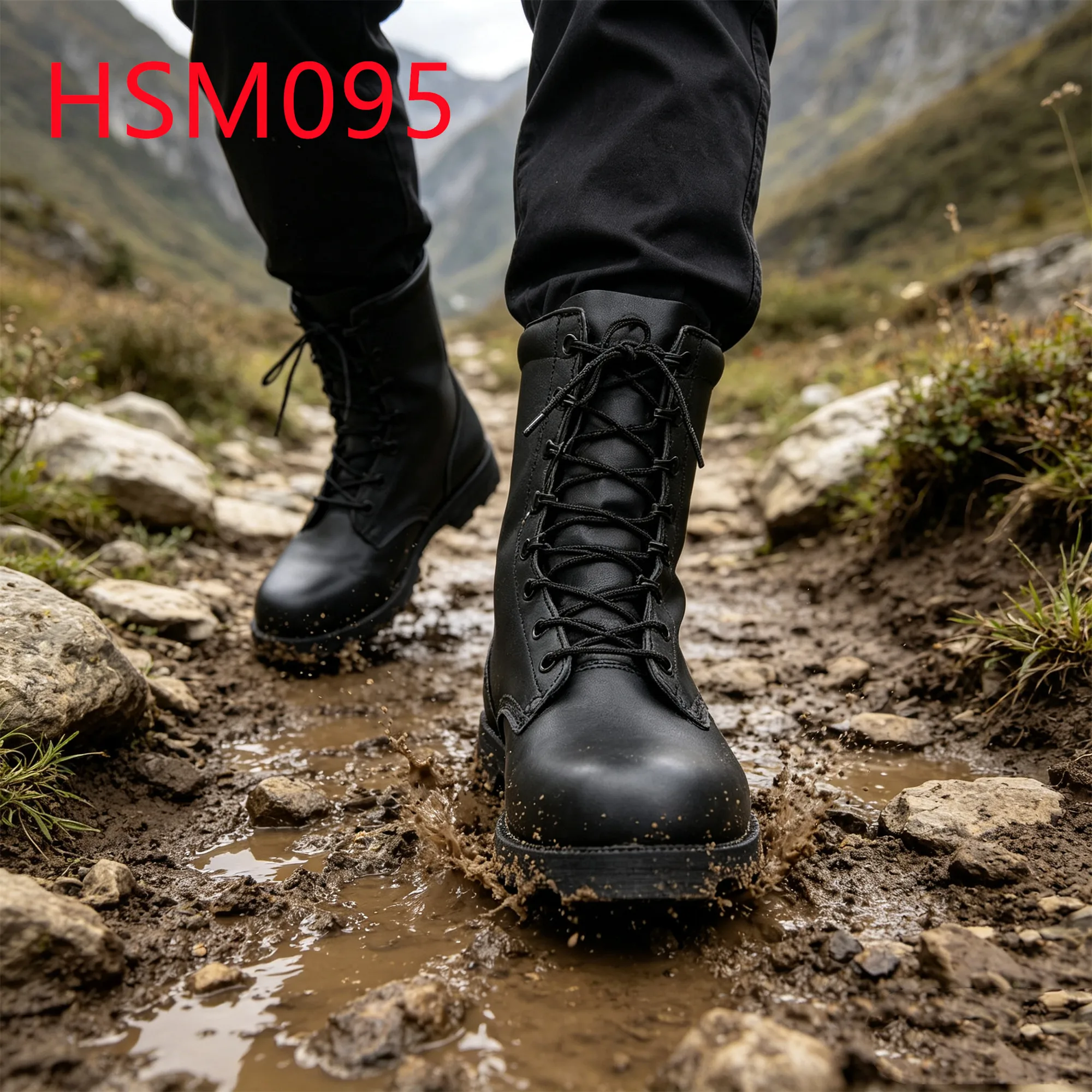 HY,demanding Work Vulcanized Rubber Sole Hua Singh Men Leather Boots One Pair Available Special Shoelace Tactical Boots HSM095