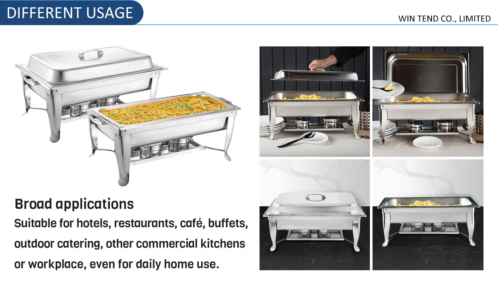 Hotel Chafing Dish Buffet Set Stainless Steel Supply Chefing Dish Food