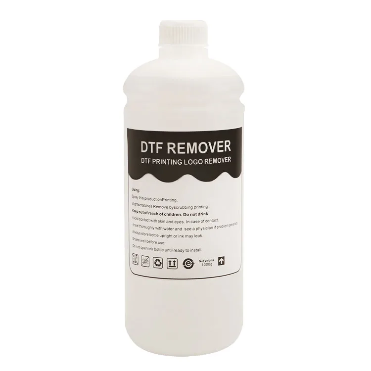 100ML 500ML 1000ML T Shirt Pattern Colors White Printing Ink Removal Liquid DTF Remover for DTF Removing Solution