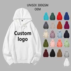 OEM/ODM Custom Men's Hoodies 300gsm Oversized Hoodie for Men Plus Size Unisex Hoody Pullover Sweatshirt Print Logo