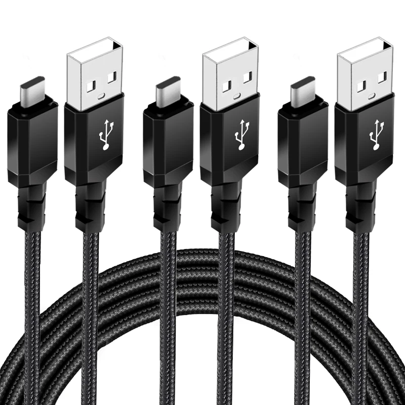 Mobile phone accessories nylon braided 3A type C to type C,2.4A fast charging android data usb cable,PD USB-C cable to lighting.jpg