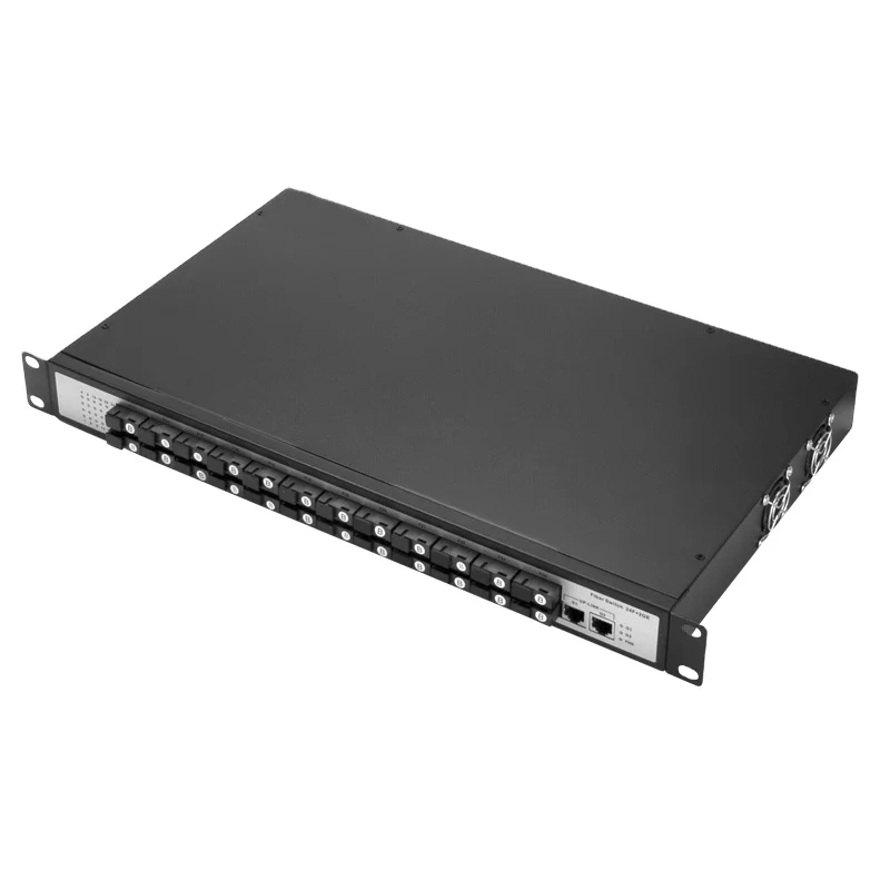24Port Gigabit Fiber Optical SC SFP 2 Ethernet Switch Single or Multimode 20KM Reach TCP Network