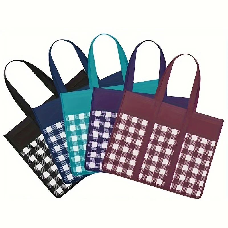Wholesale Customized Color Printed Reusable Laminated Non-Woven Grocery Storage Tote Bags Customized Color Printed Bag Shopping