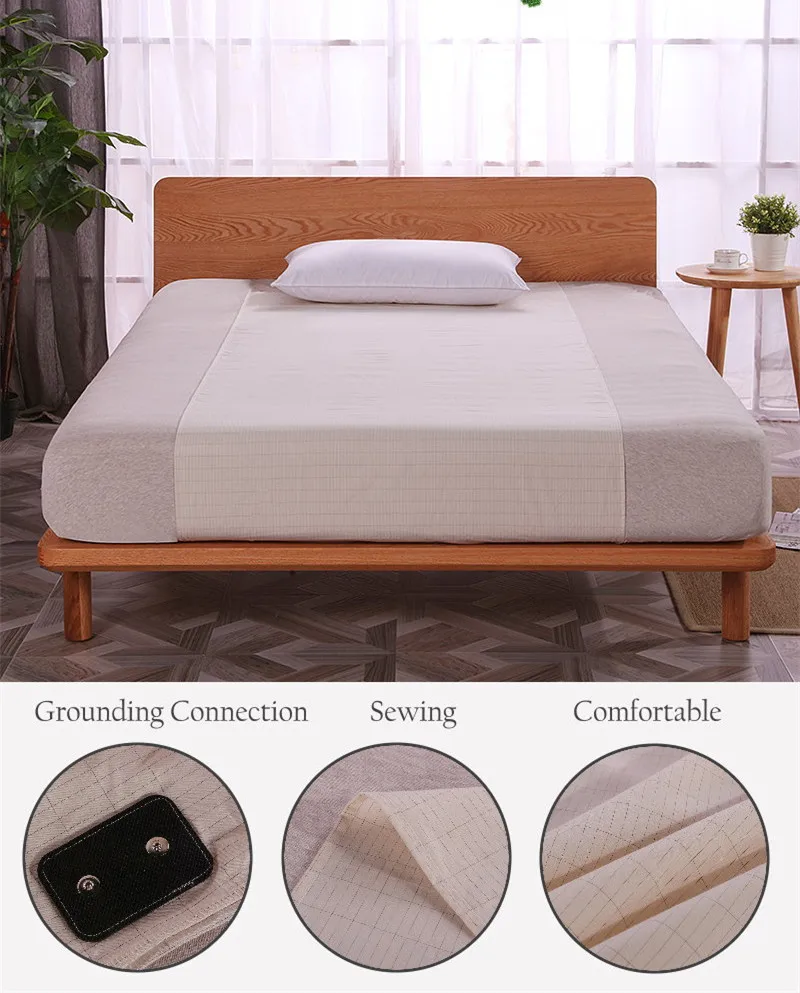 Grounding Sheets For Earthing Grounding Fitted Bed Sheets With 15 Ft