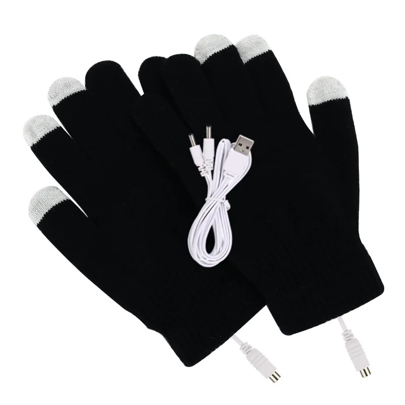 Зимние перчатки с зарядкой от USB, мотоциклетные зимние перчатки с электроподогревом для сенсорного экрана, мужские теплые зимние перчатки с подогревом для сноуборда
