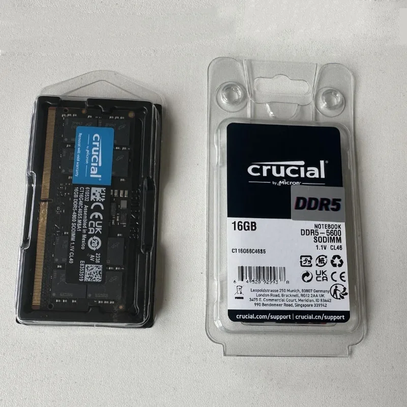 Crucial DDR5 SODIMM RAM 16GB 32GB 24GB 48GB Notebook 4800Mhz