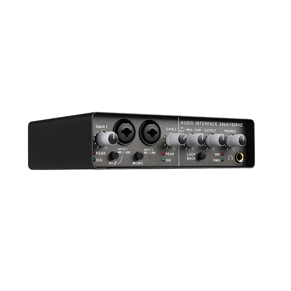 USB Audio Interface Sound Card External Condenser Microphone for Music Recording for PC Computer Studio for Live Performances