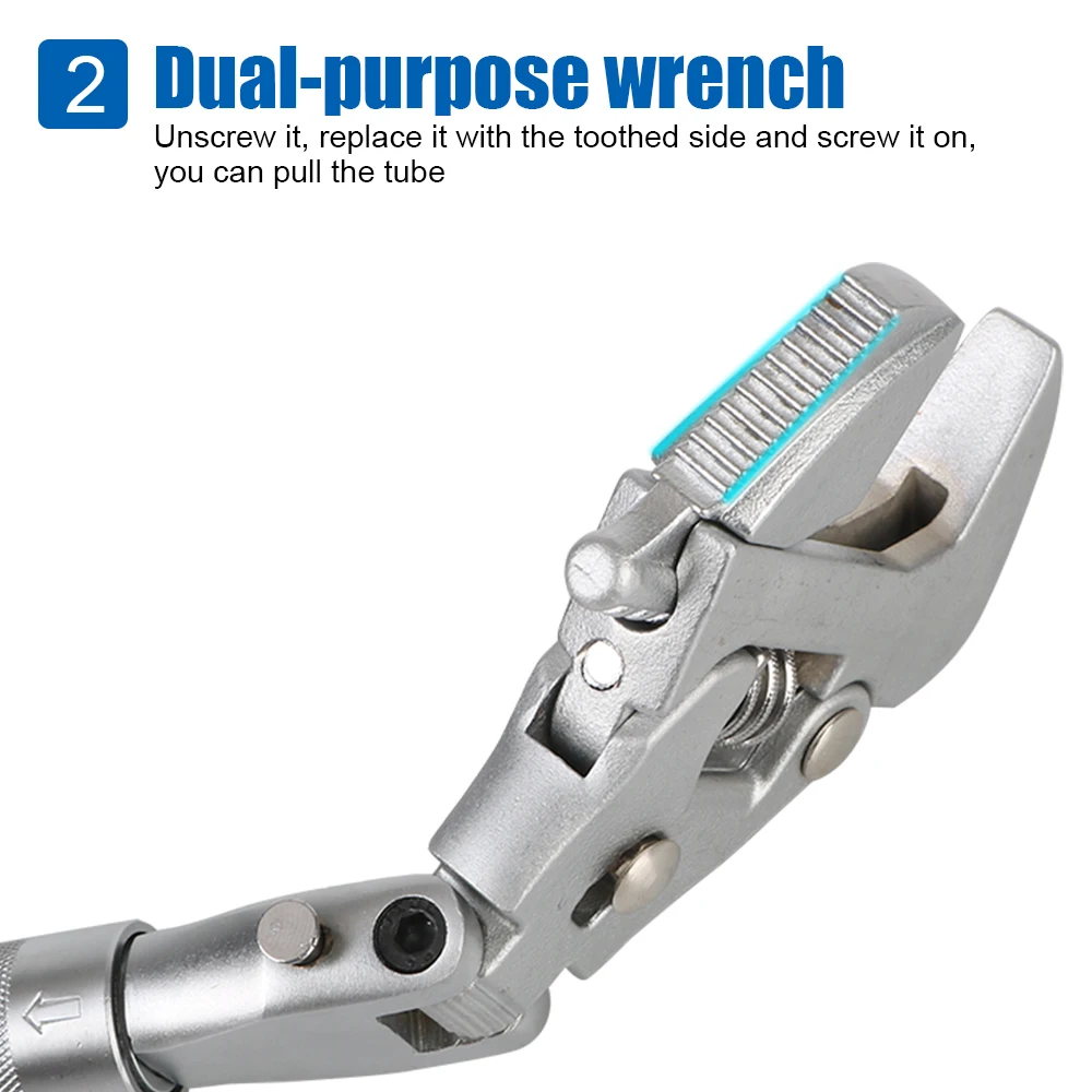 Flexible 10 Inches Chrome Vanadium Steel Metric Ratchet Wrench Handtools