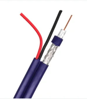 كابل Coaxial RF RG6+2C مدمج مع كابل الطاقة لأغراض المراقبة الشاملة