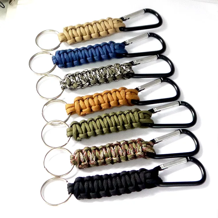 6-Pack Titanium Locking Carabiner Clips - Mini D-Ring Keychain Clips For Keys & Gear