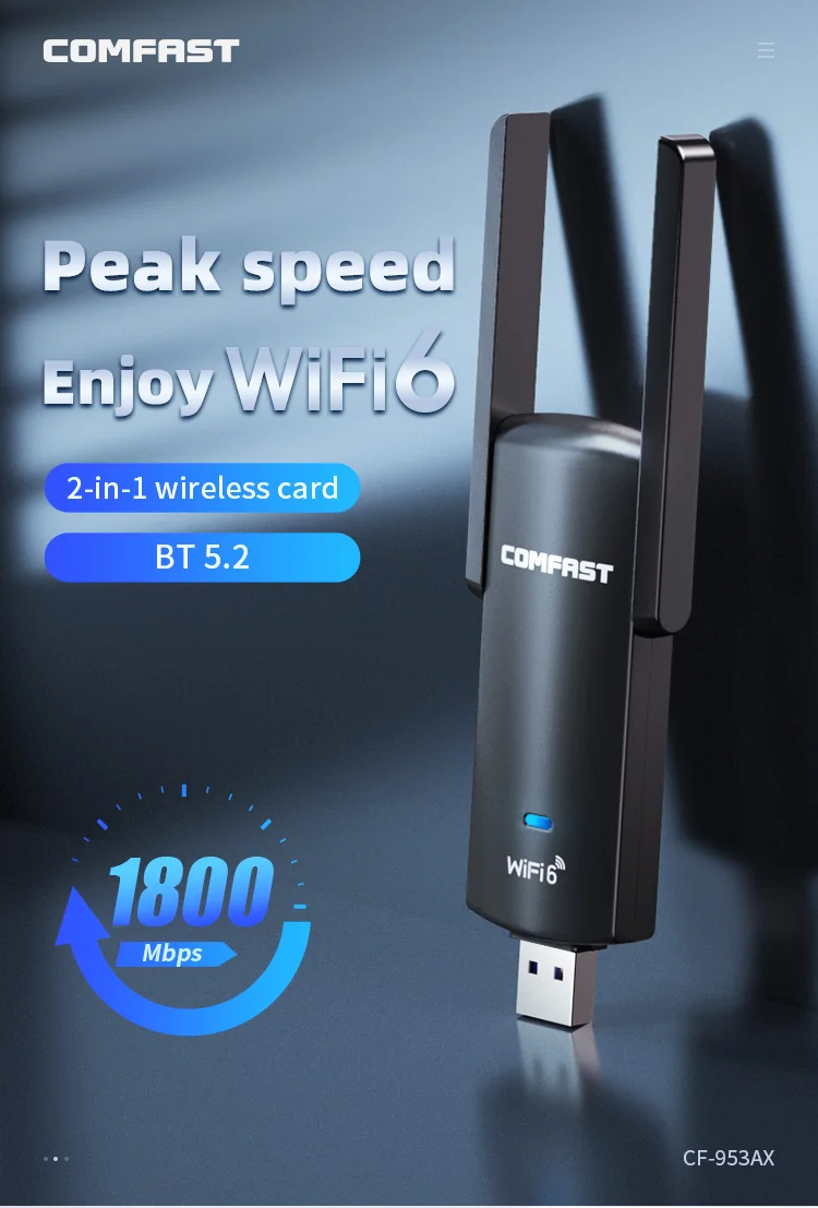 Comfast Ax1800 Wifi6 Adapter 802.11ax Usb 3.0 Wifi Dongle Network Cards ...