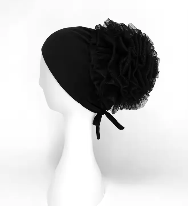 Breathable Muslim Women Cotton Hijab Flower Volume Undercap Modal Jersey Inner Hijab Bonnet Caps