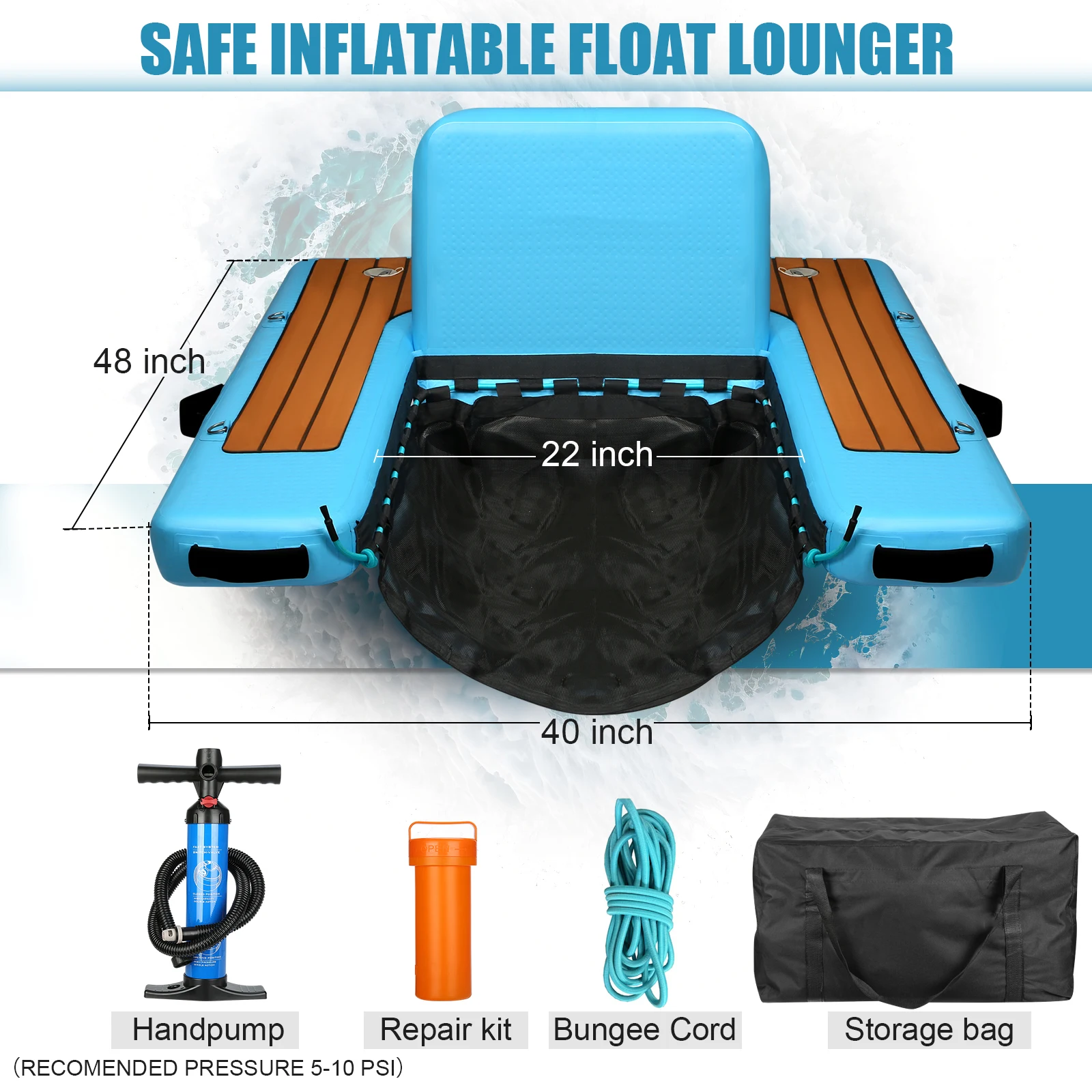 Funworldsport Bote Inflatable Water Hammock Year Warranty