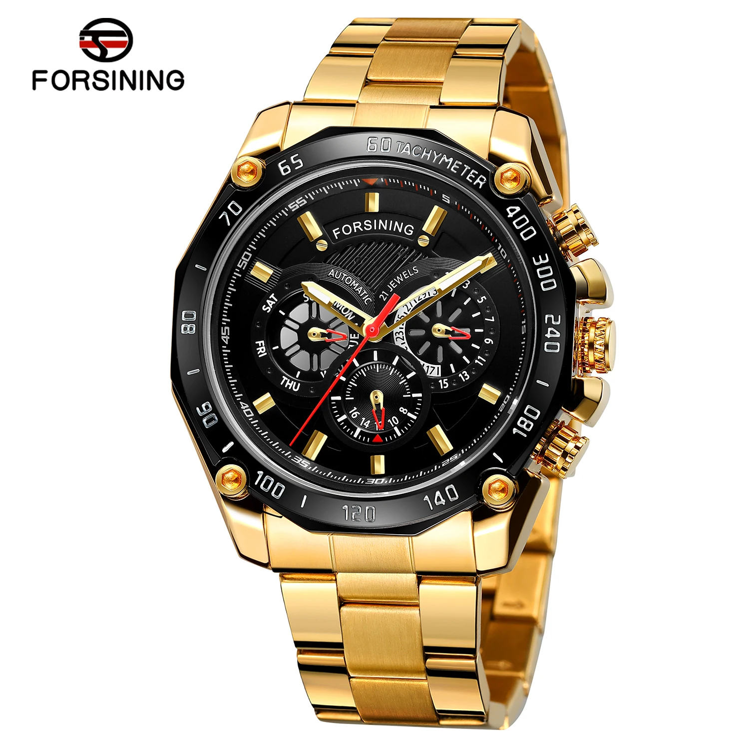 Forsining Multifunctional Date Watch Custom Mechanical Luxury Brand Automatic Men Expensive Water Resistant Watches