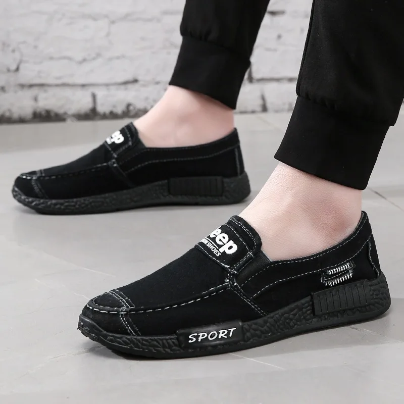 High Quality Canvas Shoes Custom China Factory OEM Brand Fashion Mens  Canvas slip on Shoes