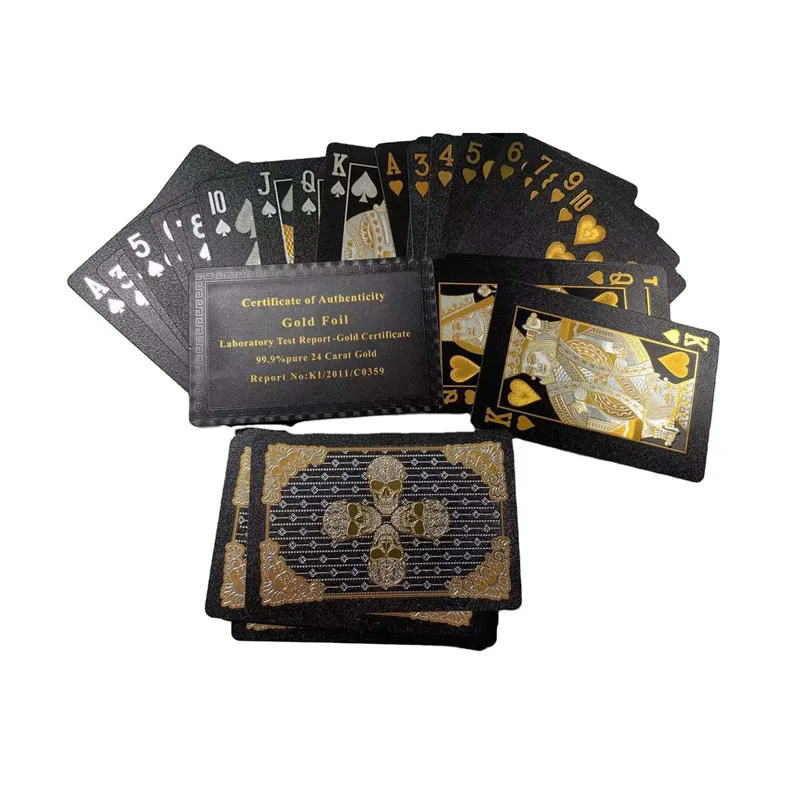 Best Quality Manufacturer Personalized PVC Plastic Waterproof Metal 24K  Golden Foil Poker Cards Custom 999.9 Gold Playing Cards - China 999.9 Gold  Playing Cards and Casino Bicycle Paper Plastic Playing Cards price