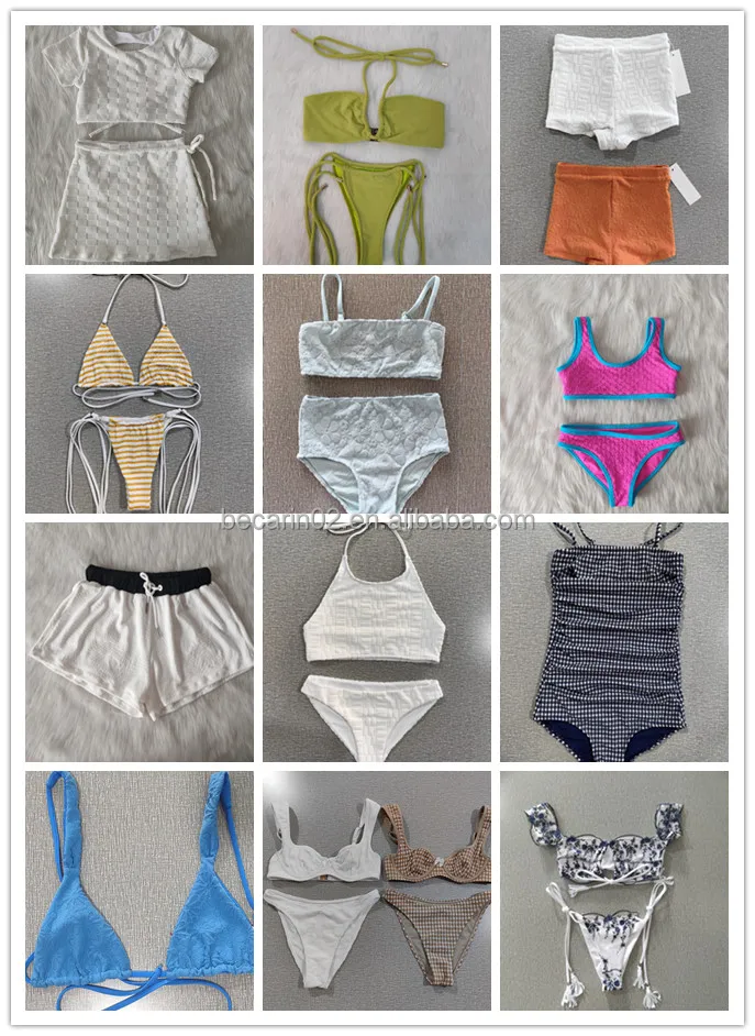 Luxury Young Girl Swimwear Designer Solid Color Swimsuits Custom