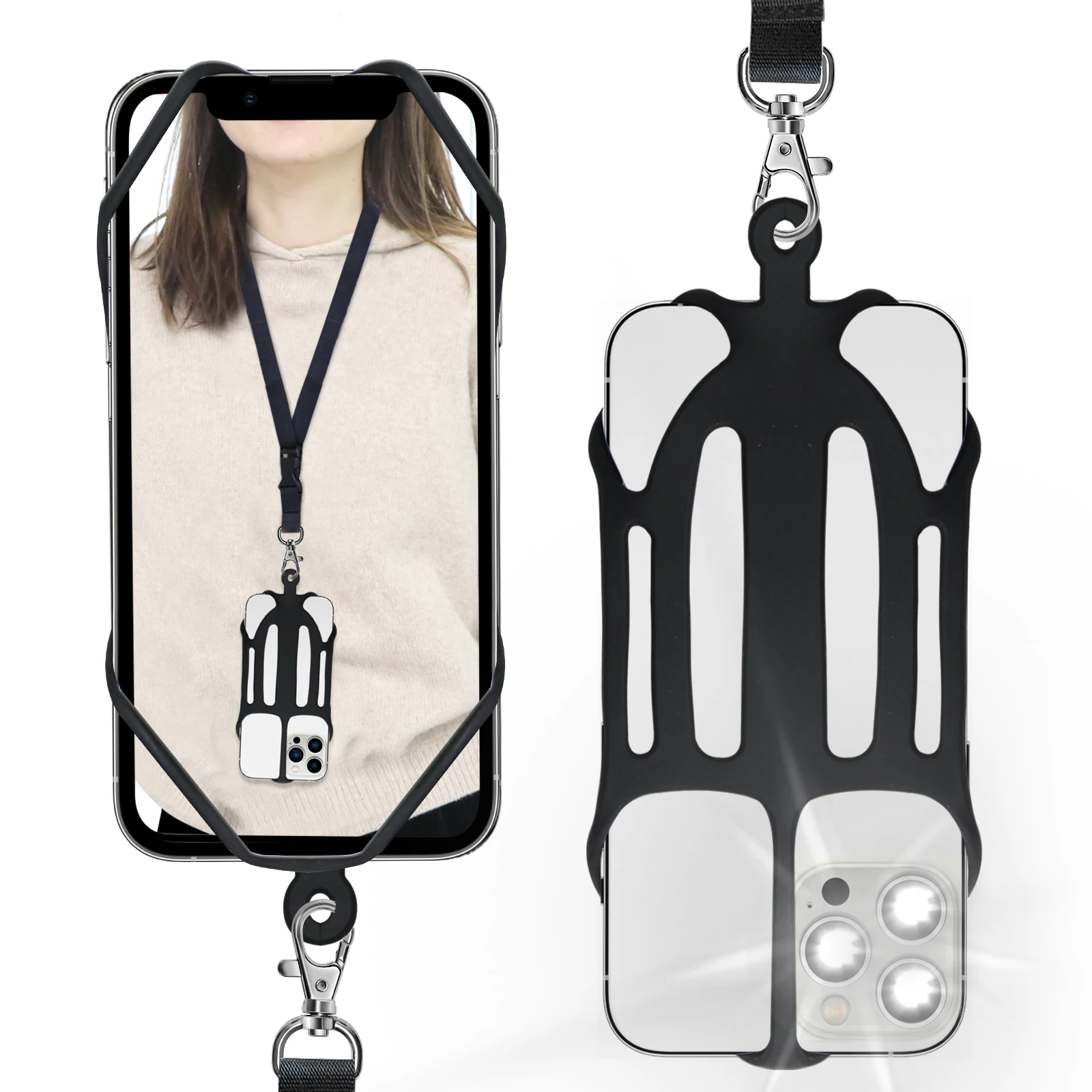 Soft Silicone Fashion Phone Strap Universal Cell Phone Straps Lanyard