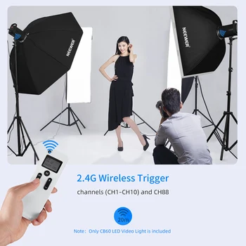 Neewer CB60 60W LED Video Light Continuous LED Lighting with 5600K Daylight CRI 97+for Portrait Wedding Outdoor Shooting detail image