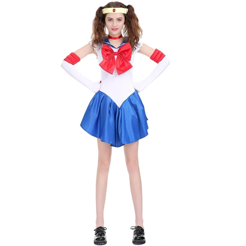 Sailor Moon Women Cosplay Costume Tsukino Usagi Anime Outfit Block ...