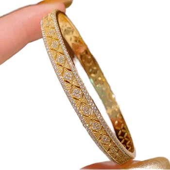 Xiaohongshu High-End Alloy Bracelet Versatile Light Luxury Ancient Flower Window Style Niche Design Exquisite Fashion Chain Link