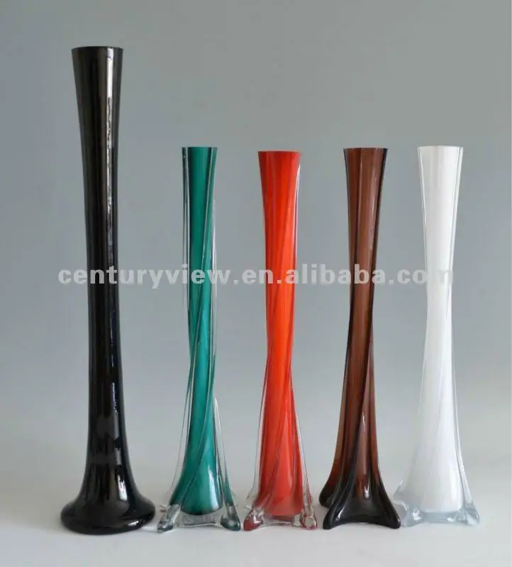 Aeofa Glass Flower Vase Colored eiffel Tower Shape Purple Color Glass Vase for Wedding Party eiffel Tower Vase