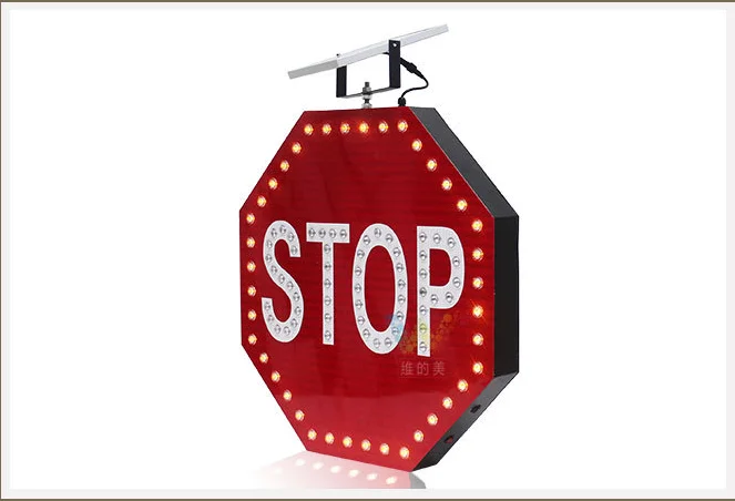 СВЕТОДИОДНЫЙ дорожный предупреждающий сигнал на солнечной батарее школьный автобус останова