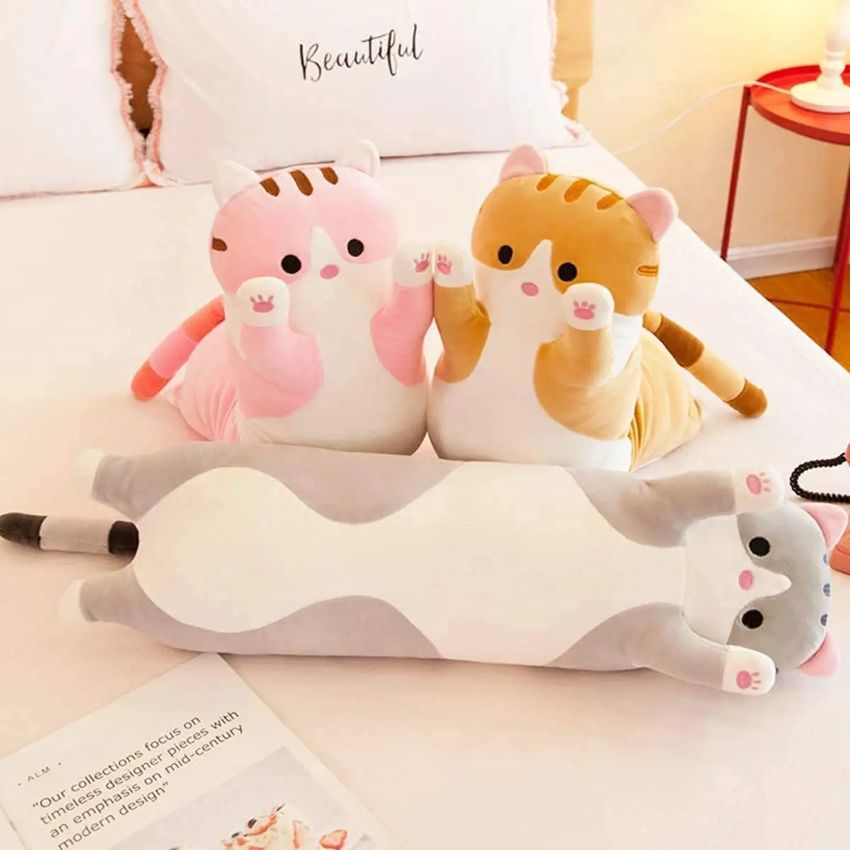 Cuddly Stuffed Cute Plush Doll Gift Long Cat Stuffed Animals Pillow - Buy  Plush Diy Animal Shaped Pillow,Stuffed Banana Pillow,Plush Cat Neck Pillow  Product on 