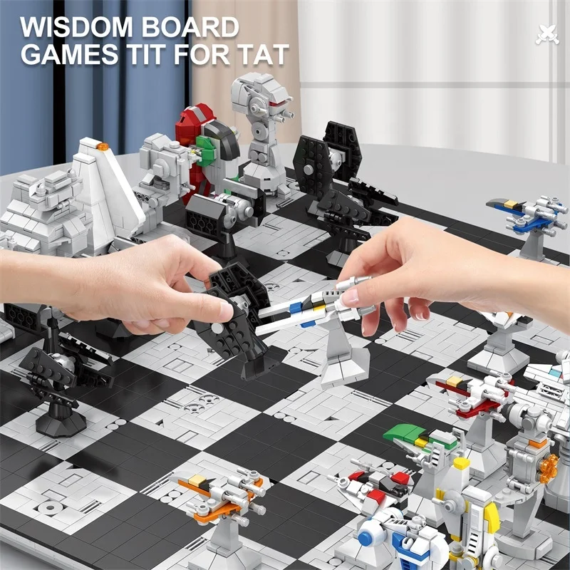 Star Fight Series International Chess Model Building Blocks Warsing Mini Bricks Movie Ship Sets Checkerboard Toys for Kids Gifts
