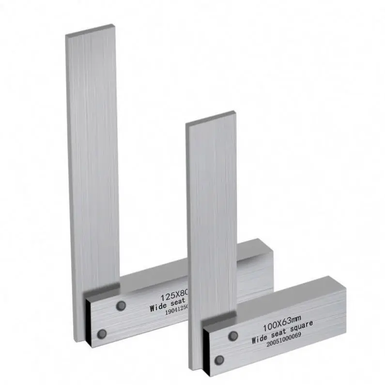 TEBAK Square Steel Machinist Ruler Precision Square Right Angle Measurement Woodworking Tool
