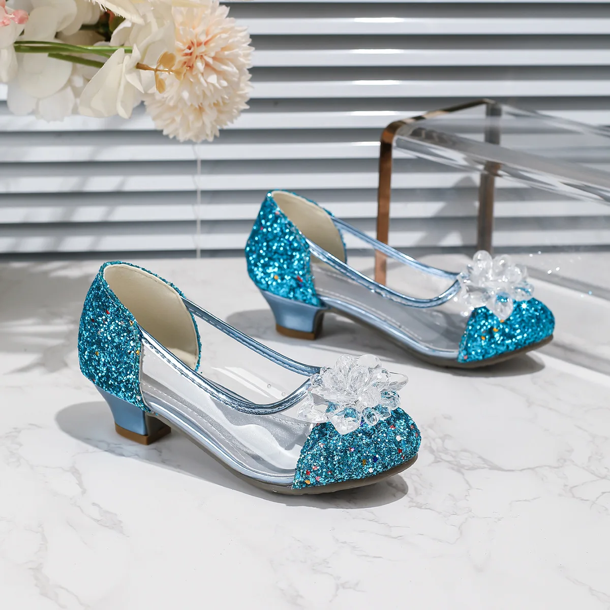 Princess Girls Shoes Fashion Little High Soft Sole Shoes With - Main Image