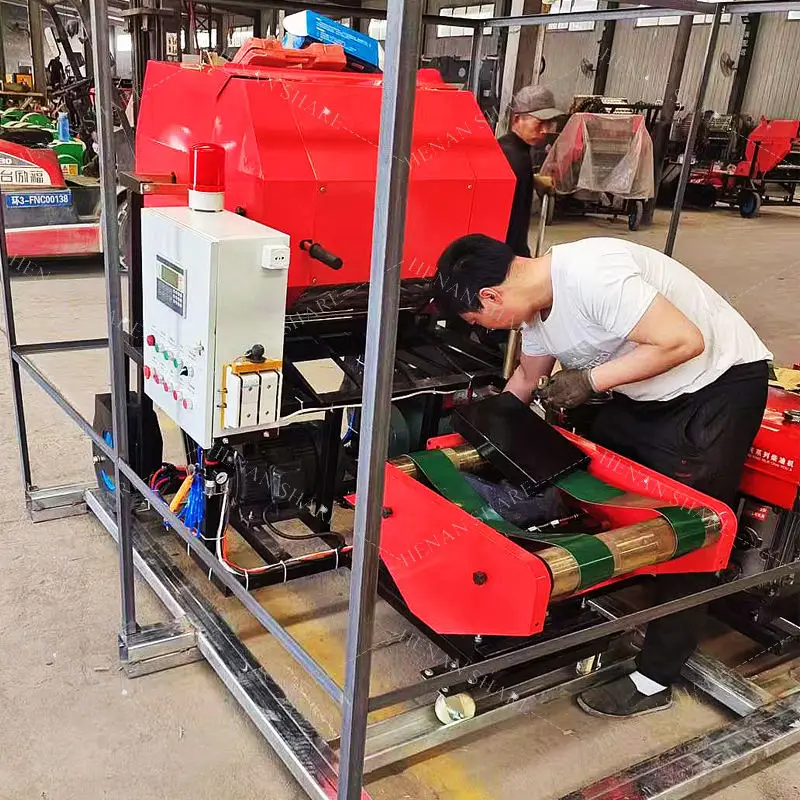 Automation Grass Silage Packing Machine Hay Baler Rolling Machine