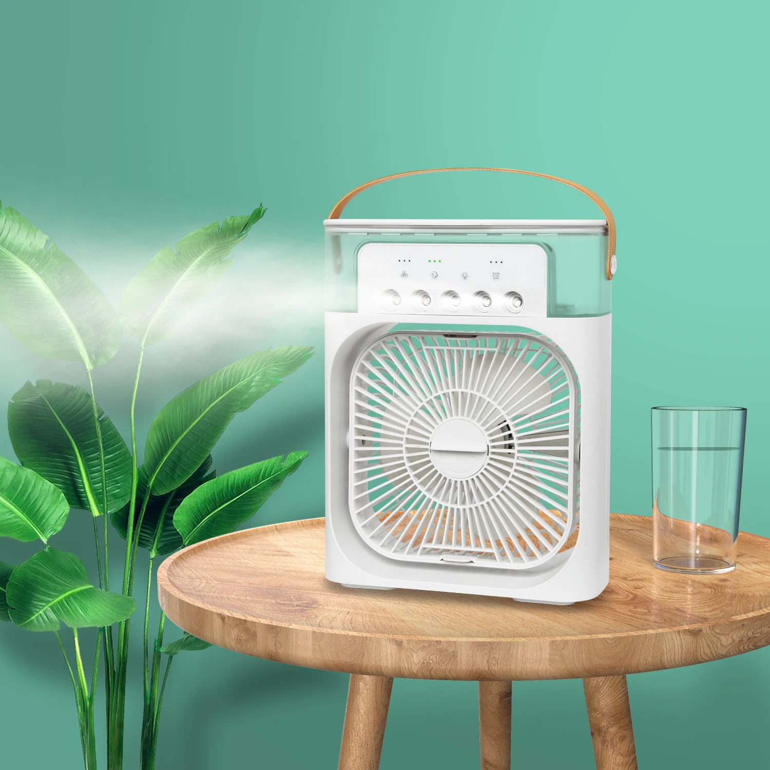 2022 Classic Item Mini Ac with Usb Air Cooling Fan Water Cooler Stand Fan Cooling Table Plastic Logo Customized Ce OEM 5V 8W