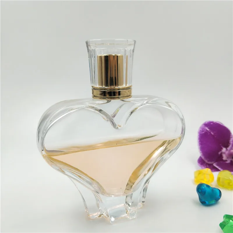 Ladies Dubai Luxury Perfume Bottles Wholesale 100ml Heart Shaped Perfume  Bottle Sexy