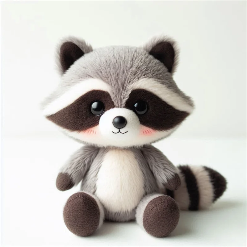 カスタムふわふわアライグマぬいぐるみぬいぐるみビッグアイズ