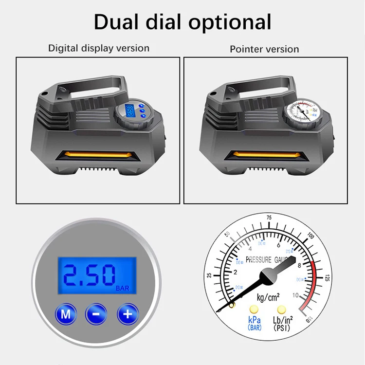 Car Air Pump 12v Electric Car Tire Inflator Pump Handheld Highpower